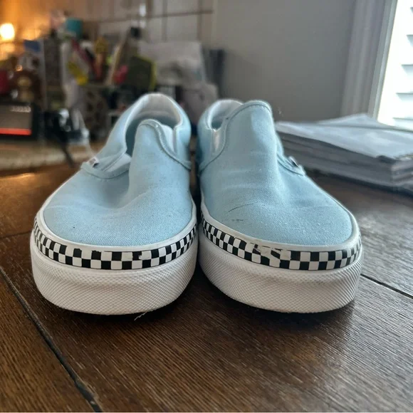 Vans Sky Blue Slip-On Shoes - Picture 6 of 7